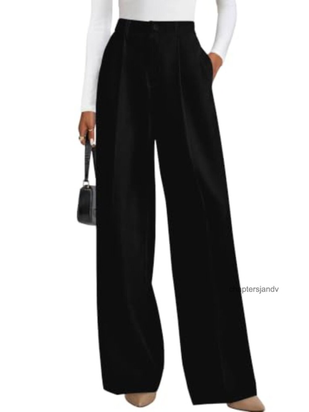 Women's Wide Leg Flowy Dress Pants High Waisted Palazzo Work Trousers